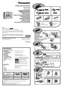 Brugsanvisning Panasonic RQ-SX32 Kassetteoptager