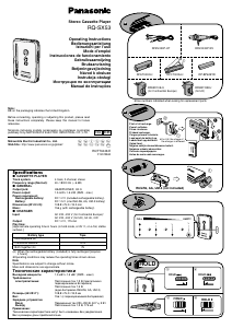 Manual Panasonic RQ-SX53 Gravador de cassetes