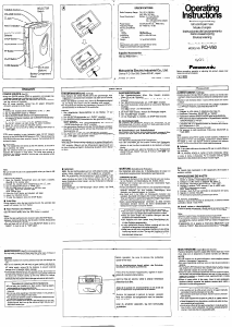 Manual de uso Panasonic RQ-V60 Grabador de cassette