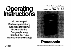 Manual Panasonic RQ-V158 Cassette Recorder