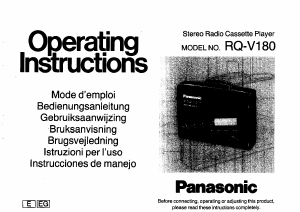 Manual Panasonic RQ-V180 Cassette Recorder