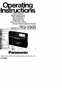 Manual Panasonic RQ-V500 Cassette Recorder