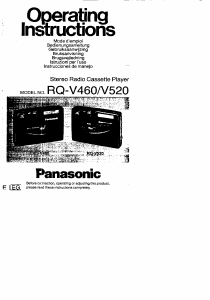 Manual Panasonic RQ-V520 Cassette Recorder