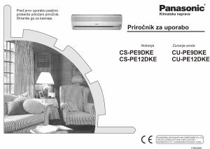 Priročnik Panasonic CU-PE12DKE Klimatska naprava