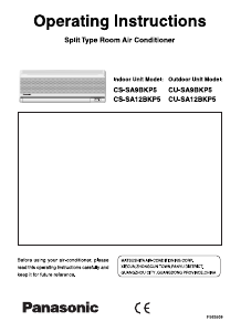 Manual Panasonic CU-SA9BKP5 Air Conditioner