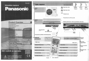 Priročnik Panasonic CU-W18CKE Klimatska naprava