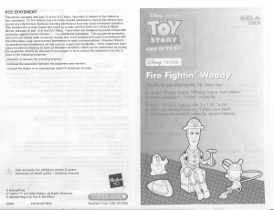 Manual Hasbro 03050 Toy Story And Beyond Fire Fightin Wody