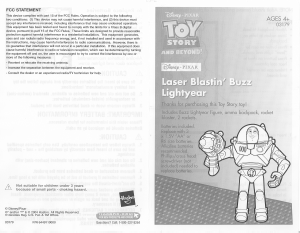 Handleiding Hasbro 03179 Toy Story And Beyond Laser Blastin Buzz Lightyear