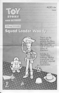 Manual Hasbro 3466 Toy Story And Beyond! Squad Leader Woody