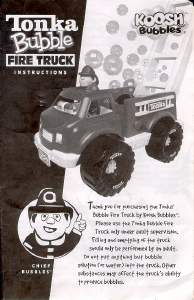Manual Hasbro 5910 Tonka Bubble Fire Truck
