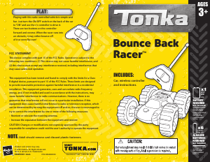 Manual Hasbro 09995 Tonka Bounce Back Racer