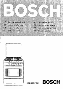 Manual Bosch HSG122PEU Fogão