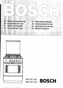 Manual de uso Bosch HSV122LEU Cocina