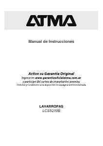 Manual de uso Atma LCS5210B Lavadora