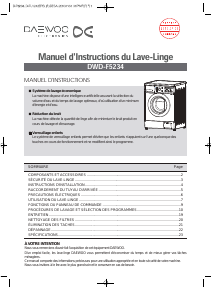 Mode d’emploi Daewoo DWD-F5234 Lave-linge