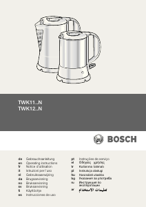 Manual Bosch TWK1102 Jarro eléctrico