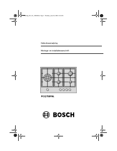 Handleiding Bosch PCQ755FNL Kookplaat