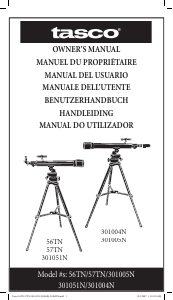 Manual de uso Tasco 56TN Specialty Telescopio