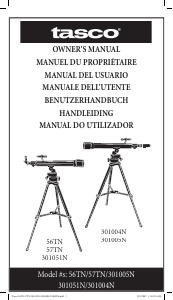 Manual de uso Tasco 57TN Specialty Telescopio