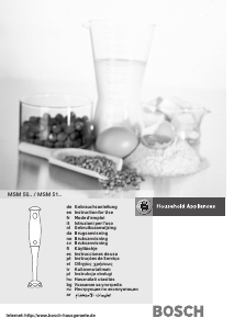 Käyttöohje Bosch MSM5006 Sauvasekoitin