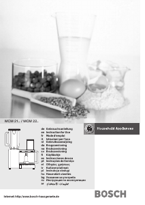 Manual Bosch MCM2200 Food Processor