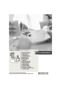 Manual Bosch MCM5000 Food Processor