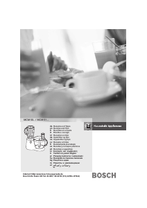 Manual Bosch MCM5181 Food Processor