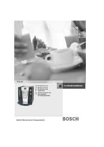 Manual Bosch TCA6301CH Espresso Machine