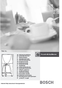 Kullanım kılavuzu Bosch TKA1401N Kahve makinesi