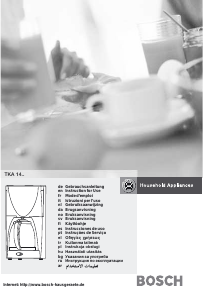 Manuale Bosch TKA1410N Macchina da caffè