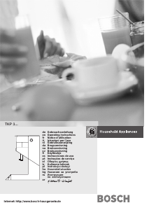 Manual de uso Bosch TKP3005 Máquina de café