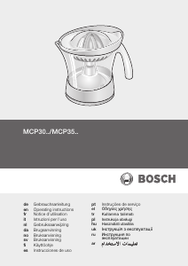 Bedienungsanleitung Bosch MCP3507 Zitruspresse