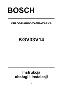 Instrukcja Bosch KGV33V14 Lodówko-zamrażarka