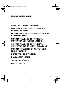 Mode d’emploi Whirlpool ARC 1685 Réfrigérateur