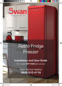 Manual Swan SR11020GRN Fridge-Freezer