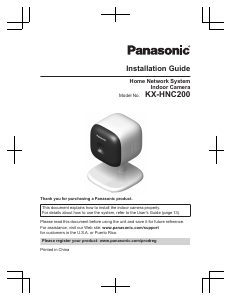 Manual Panasonic KX-HNC200 Security Camera