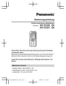 Bedienungsanleitung Panasonic KX-TU321EXBE Handy