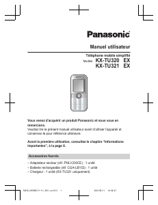 Mode d’emploi Panasonic KX-TU320EXBE Téléphone portable