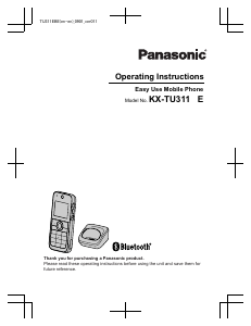 Manual Panasonic KX-TU311EBE Mobile Phone
