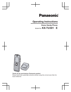 Manual Panasonic KX-TU301EME Mobile Phone