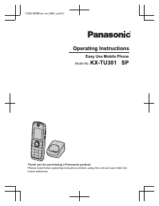 Manual Panasonic KX-TU301SPME Mobile Phone