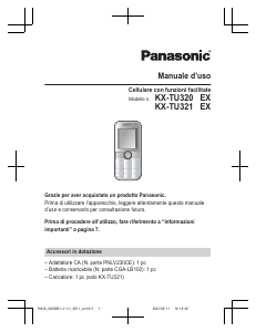 Manuale Panasonic KX-TU320EXWE Telefono cellulare