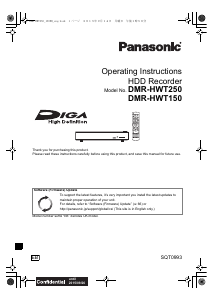 Manual Panasonic DMR-HWT150EB Blu-ray Player