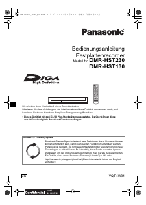 Bedienungsanleitung Panasonic DMR-HST230EG Blu-ray player