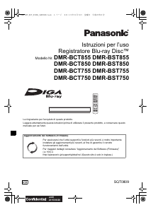 Manuale Panasonic DMR-BCT855EG Lettore blu-ray