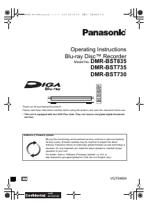 Manual Panasonic DMR-BST730EG Blu-ray Player