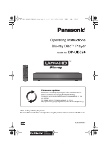 Manual Panasonic DP-UB824EG Blu-ray Player