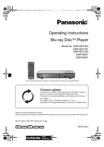 Manual Panasonic DMP-BD81GC Blu-ray Player