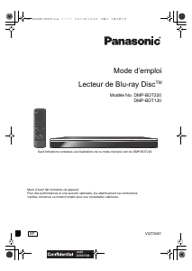 Mode d’emploi Panasonic DMP-BDT120EF Lecteur de blu-ray