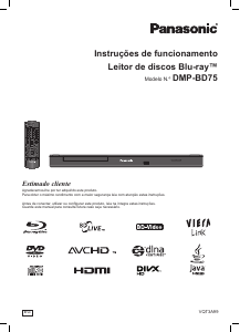 Manual Panasonic DMP-BD75EG Leitor de blu-ray